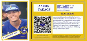 Aaron Takacs NFT baseball card 2021 Houston Apollos